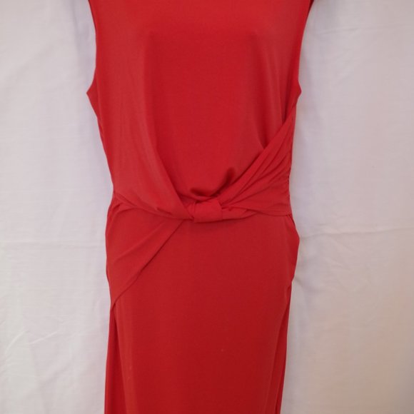 H Halston Stretch Knot Front Midi Dress NEW Sz. Sm - Picture 5 of 8